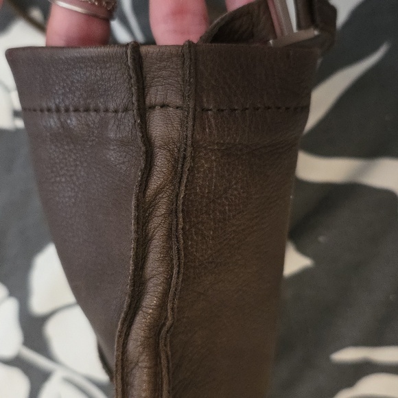 HERMES Toudu Shoulder Crossbody Bag Leather Brown - Picture 13 of 16